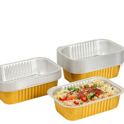 トルコのための四角形外食鍋 アルミ製片 食品箱 容器トレイ