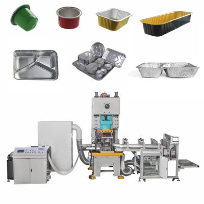 7.5KW メインモーターパワー レストランの外食用のアルミホイルコンテナを作るマシン