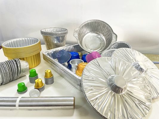 小型アルミホイル食品包装箱 配分制御と新鮮度のためのトレイ容器
