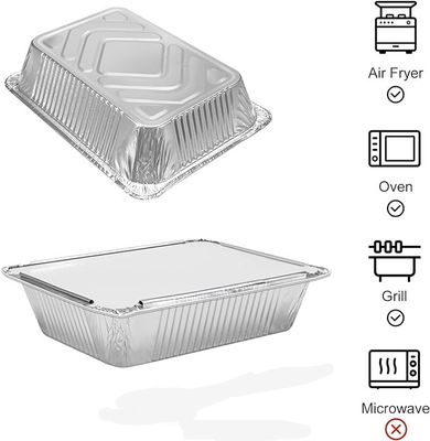 カードボード蓋 シルバー アルミホイール 食品保管と持ち帰り用のランチボックス 890cc
